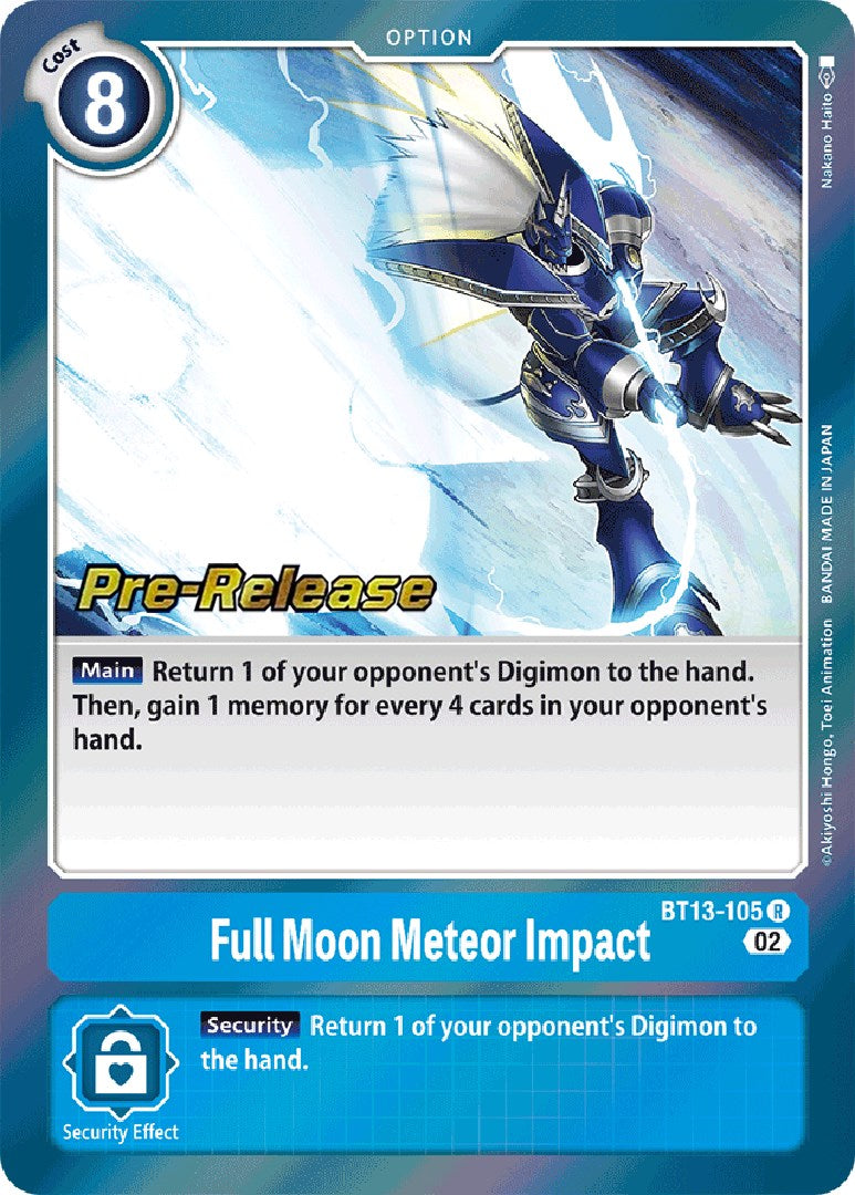 Full Moon Meteor Impact [BT13-105] [Versus Royal Knights Pre-Release Cards] Foil