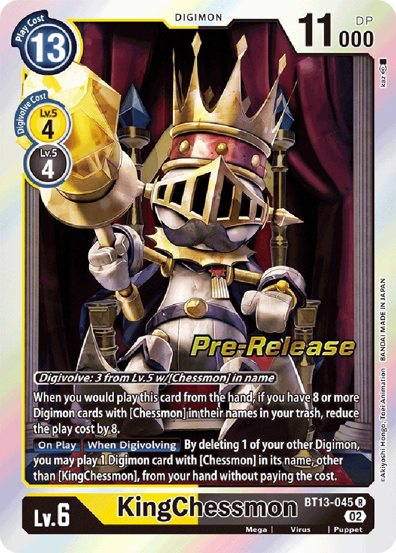 KingChessmon [BT13-045] [Versus Royal Knights Pre-Release Cards] Foil