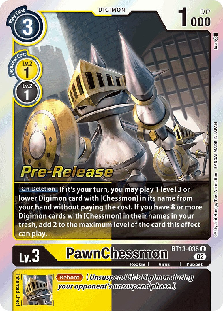 PawnChessmon - BT13-035 [BT13-035] [Versus Royal Knights Pre-Release Cards] Foil