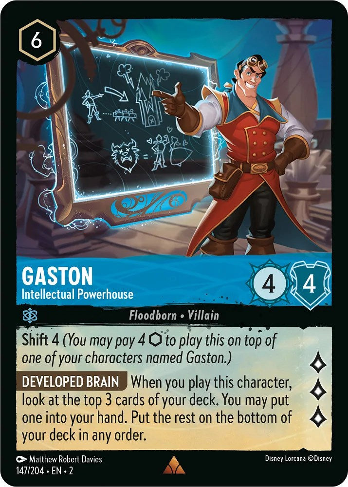 Gaston - Intellectual Powerhouse 147/204 (Rise of the Floodborn) Cold Foil