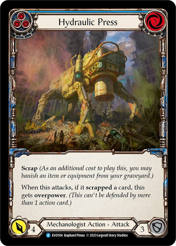 Hydraulic Press (Blue) [EVO104] (Bright Lights) Rainbow Foil