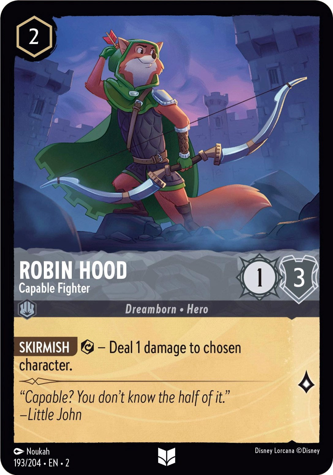 Robin Hood - Capable Fighter 193/204 (Rise of the Floodborn) Cold Foil