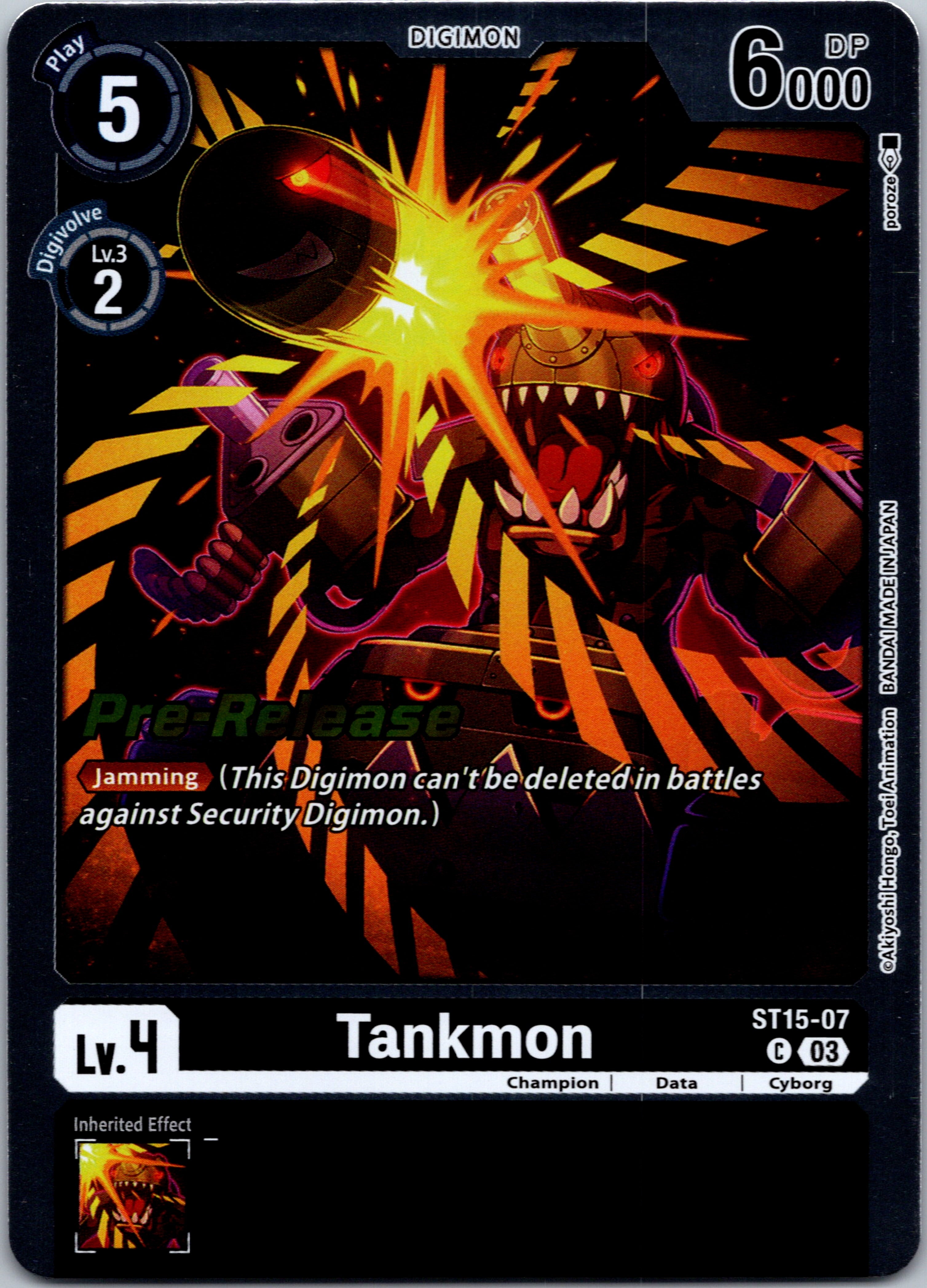 Tankmon [ST15-07] [Starter Deck 15: Dragon of Courage Pre-Release Cards] Foil