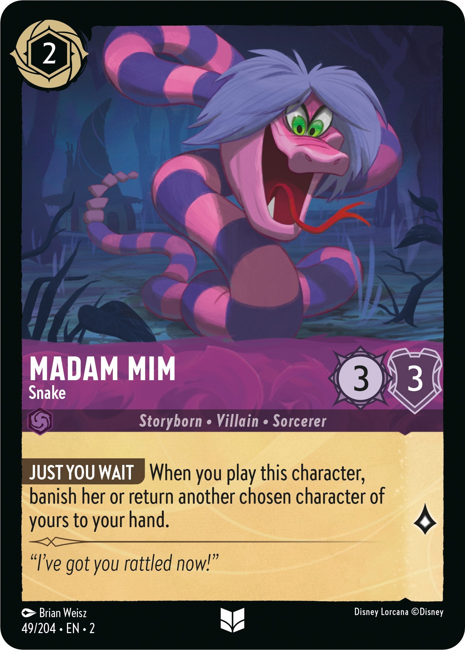 Madam Mim - Snake 49/204 (Rise of the Floodborn) Cold Foil