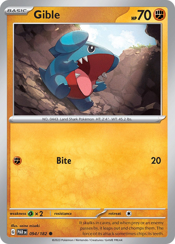 Gible (094/182) - [Scarlet & Violet: Paradox Rift]