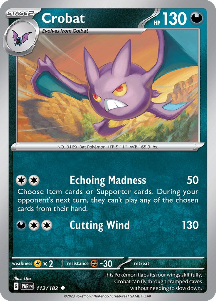 Crobat (112/182) - [Scarlet & Violet: Paradox Rift] Reverse Holofoil