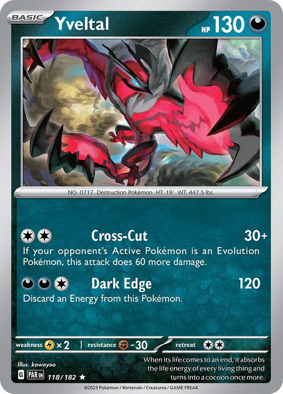 Yveltal (118/182) - [Scarlet & Violet: Paradox Rift] Reverse Holofoil