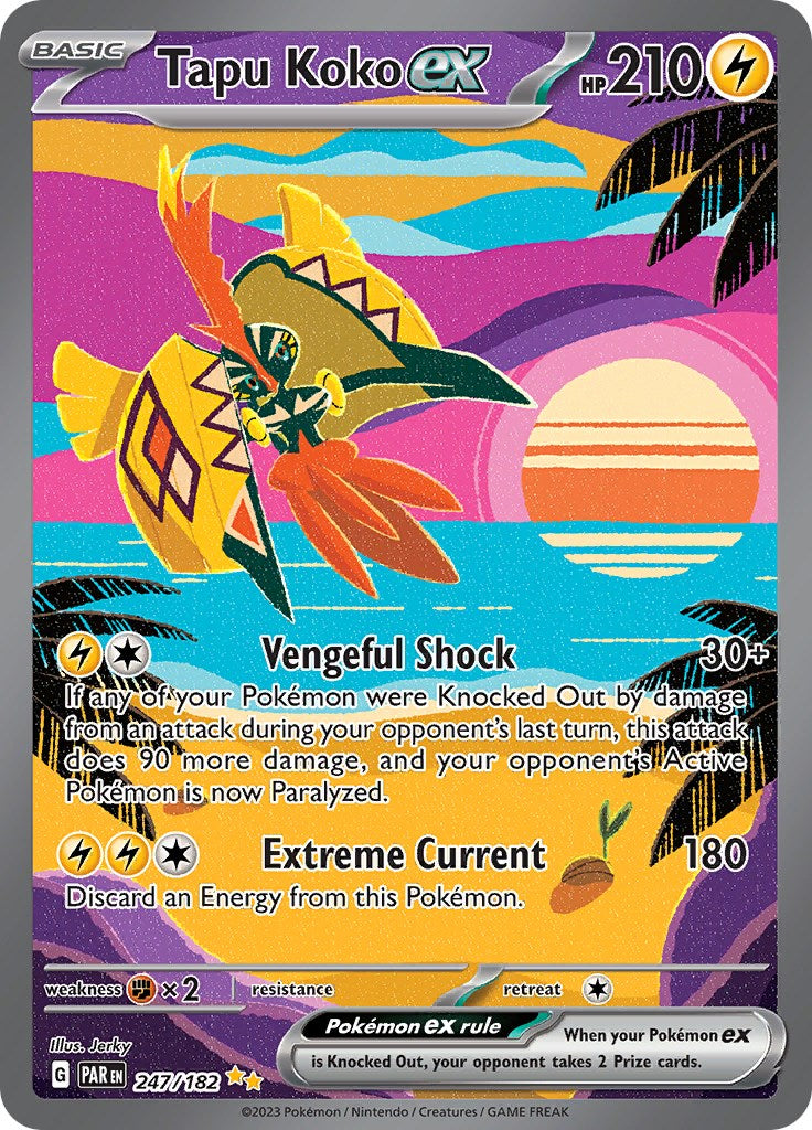 Tapu Koko ex (247/182) - [Scarlet & Violet: Paradox Rift] Holofoil