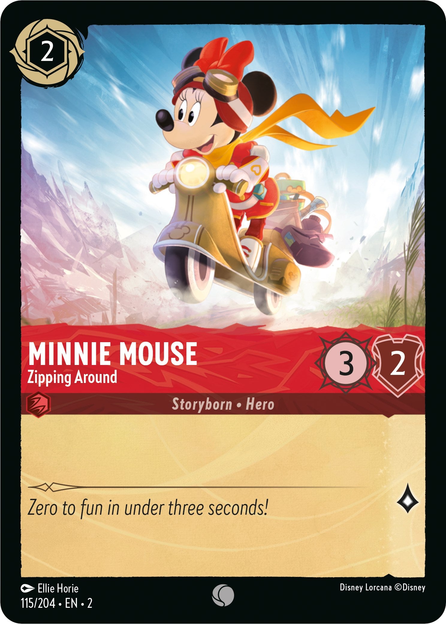 Minnie Mouse - Zipping Around 115/204 (Rise of the Floodborn)