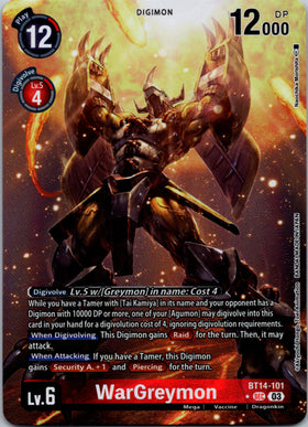 WarGreymon (Alternate Art) [BT14-101] [Blast Ace] Foil