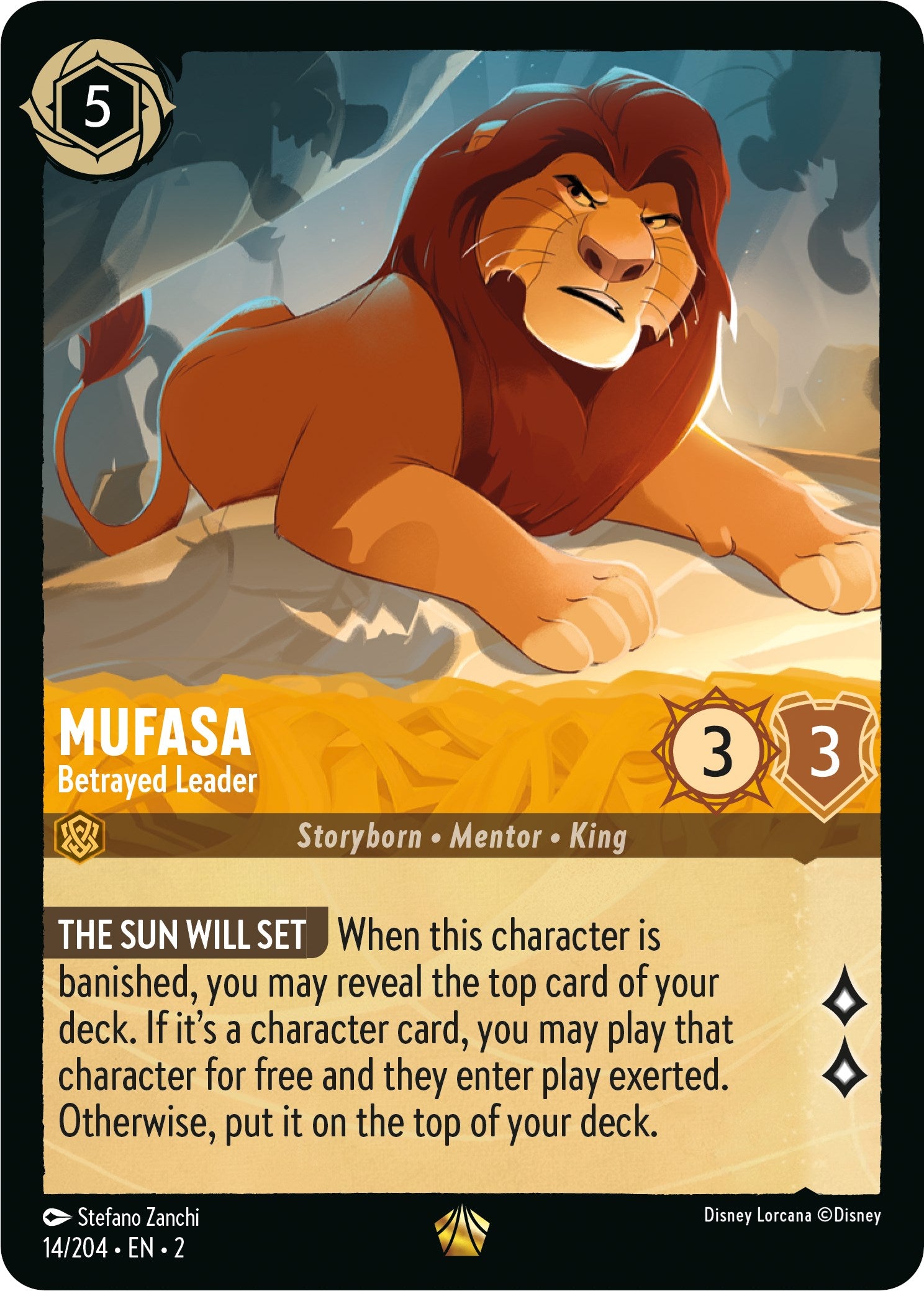 Mufasa - Betrayed Leader 14/204 (Rise of the Floodborn)