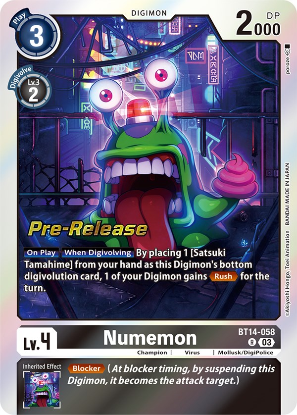 Numemon [BT14-058] [Blast Ace Pre-Release Cards] Foil