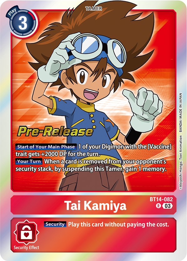 Tai Kamiya [BT14-082] [Blast Ace Pre-Release Cards] Foil