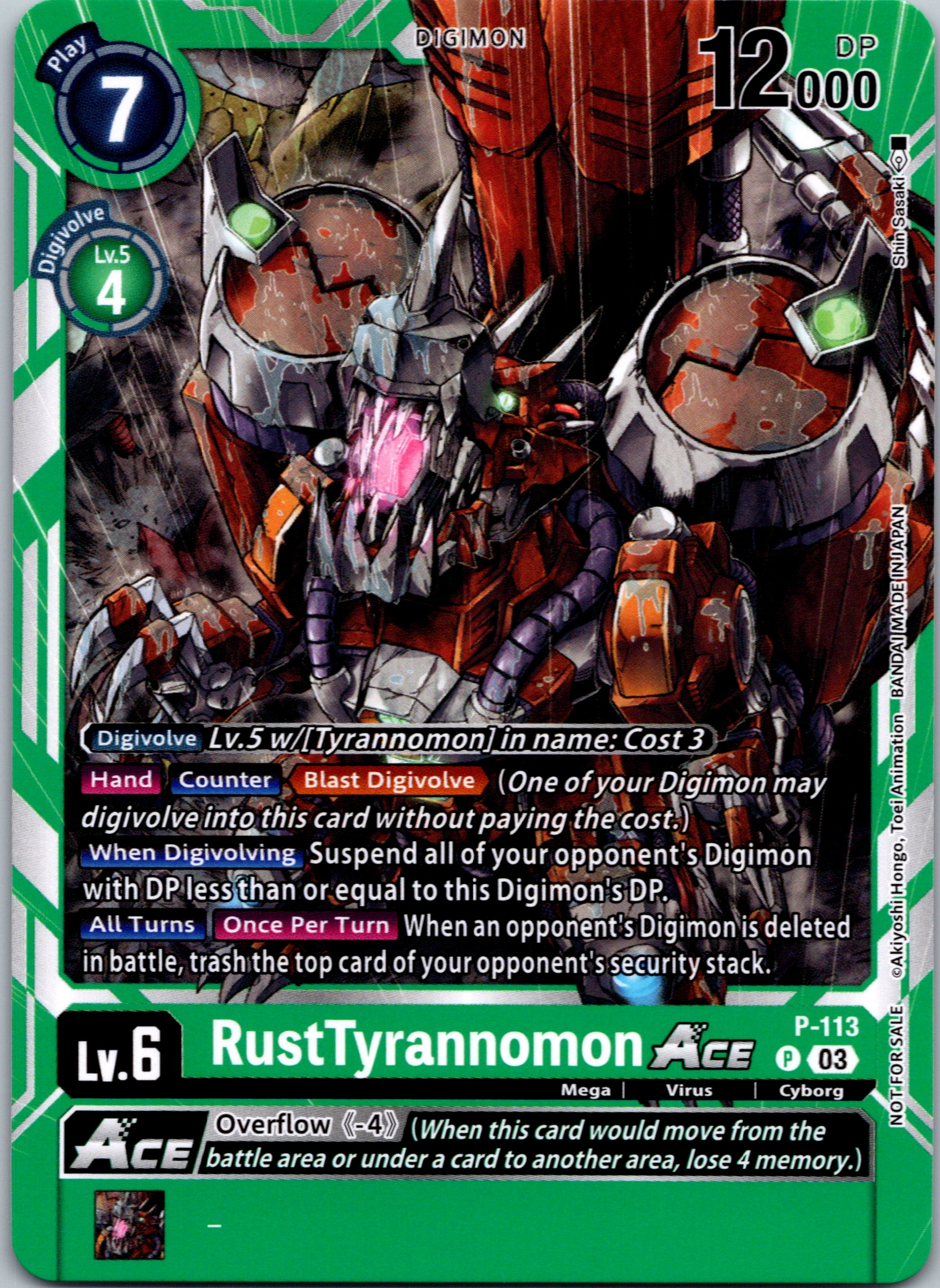 RustTyrannomon Ace - P-113 (3rd Anniversary Survey Pack) [P-113] [Digimon Promotion Cards] Normal