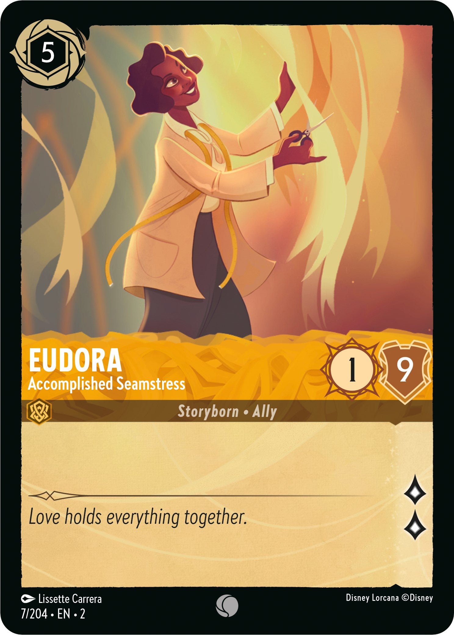 Eudora - Accomplished Seamstress 7/204 (Rise of the Floodborn) Cold Foil