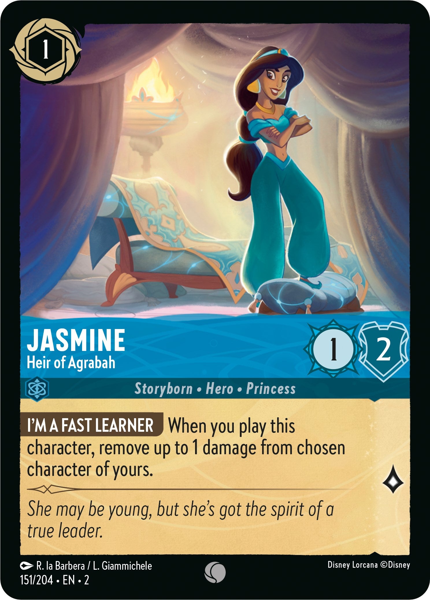 Jasmine - Heir of Agrabah 151/204 (Rise of the Floodborn) Cold Foil