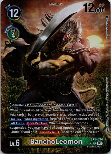 BanchoLeomon (Alternate Art) [EX5-034] [Animal Colosseum] Foil