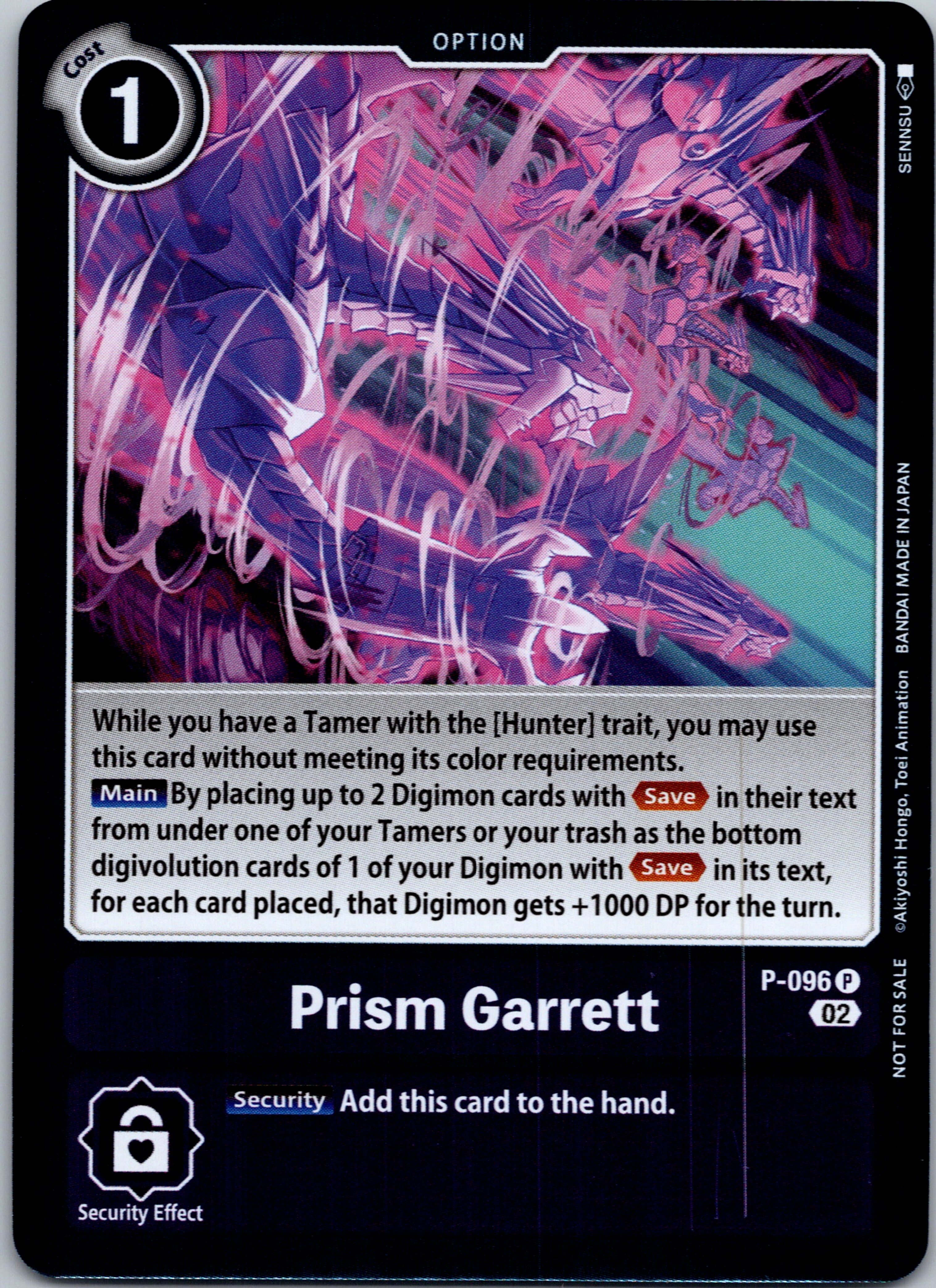 Prism Garrett - P-096 (3rd Anniversary Update Pack) [P-096] [Digimon Promotion Cards] Foil