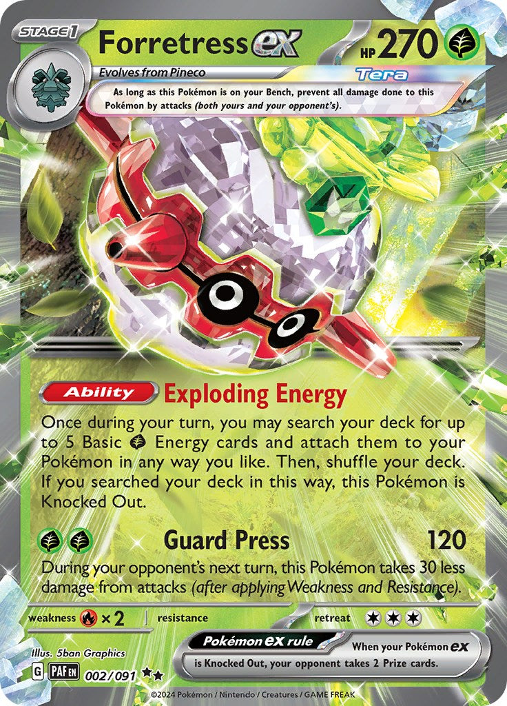 Forretress ex [2/091] - (Paldean Fates) Holofoil