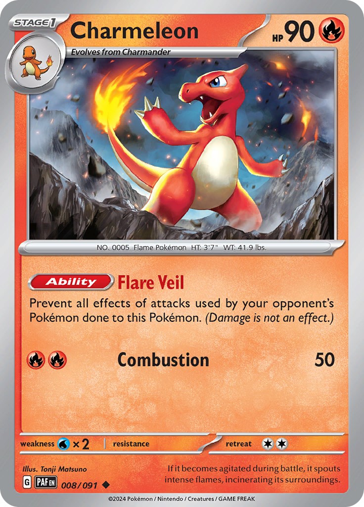 Charmeleon [8/091] - (Paldean Fates) Reverse Holofoil