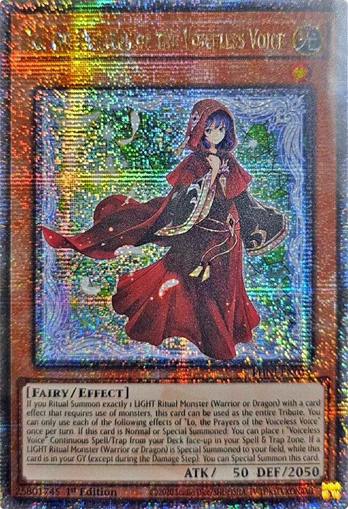 Lo, the Prayers of the Voiceless Voice (Quarter Century Secret Rare) [PHNI-EN019] - () 1st Edition