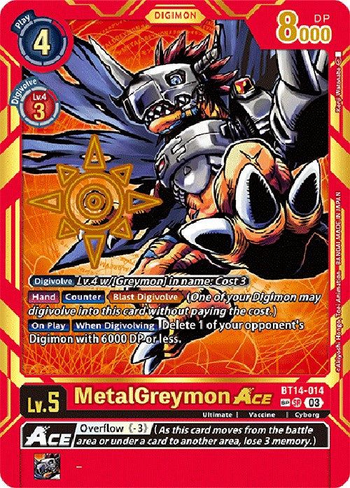 MetalGreymon Ace (Special Rare) [BT14-014] [Exceed Apocalypse] Foil