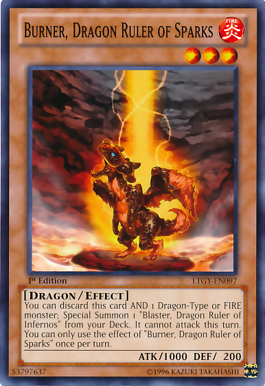 Burner, Dragon Ruler of Sparks [LTGY-EN097] Common - Duel Kingdom