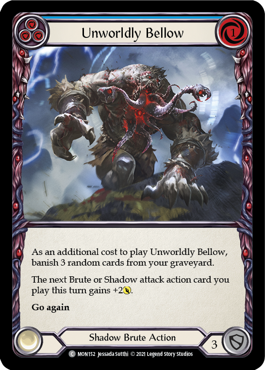 Unworldly Bellow (Blue) [MON152] 1st Edition Normal - Duel Kingdom
