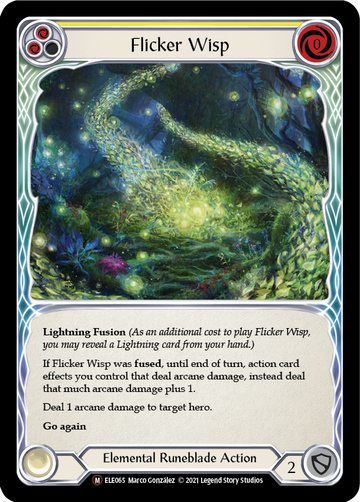 Flicker Wisp [U-ELE065] Unlimited Rainbow Foil - Duel Kingdom