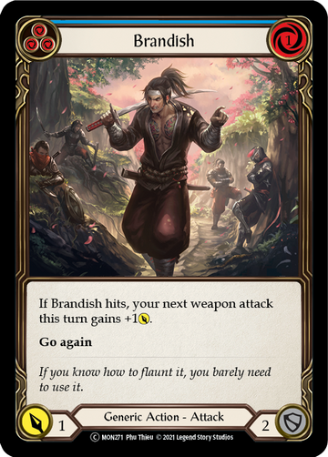 Brandish (Blue) (Rainbow Foil) [U-MON271-RF] Unlimited Rainbow Foil - Duel Kingdom