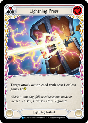 Lightning Press (Red) [ELE183] 1st Edition Normal - Duel Kingdom