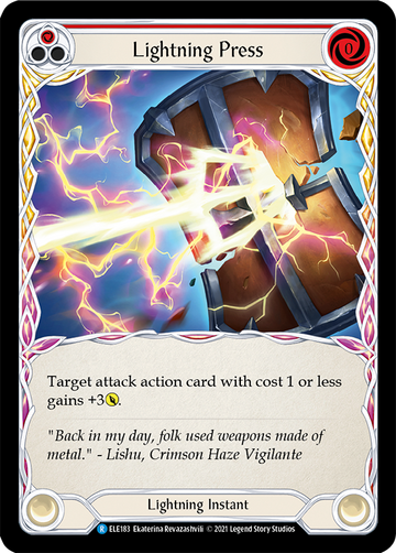 Lightning Press (Red) [ELE183] 1st Edition Normal - Duel Kingdom