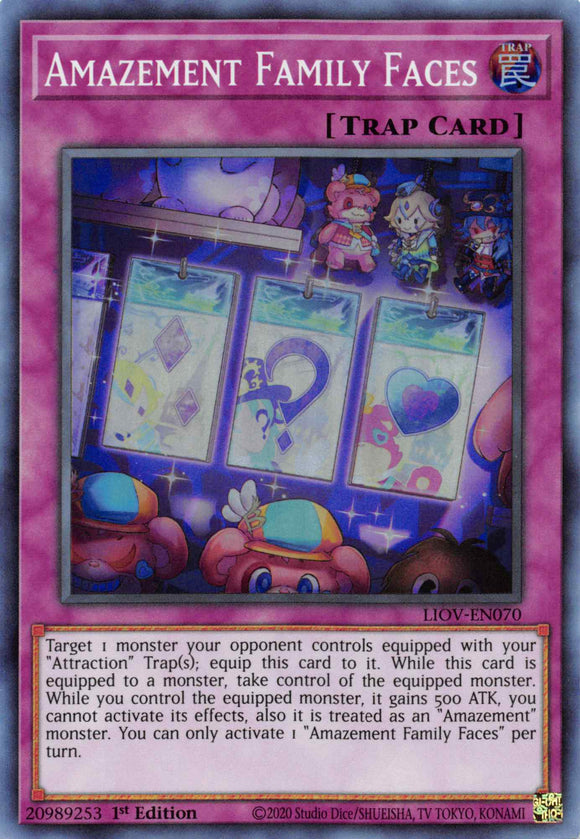 Amazement Family Faces [LIOV-EN070] Super Rare - Duel Kingdom