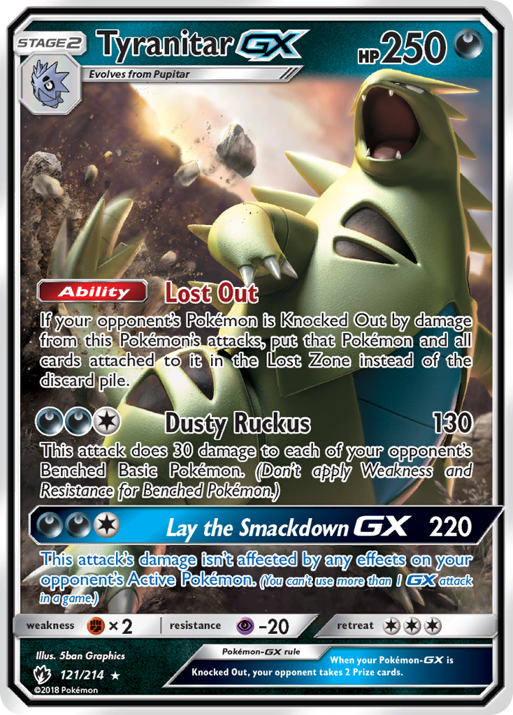 Tyranitar GX (121/214) [Sun & Moon: Lost Thunder] - Duel Kingdom