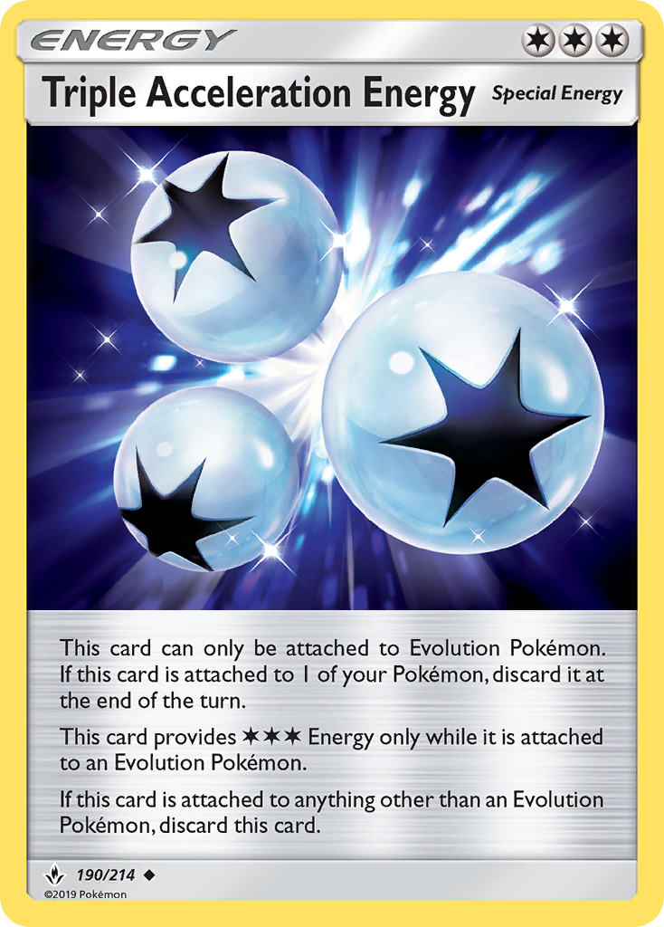 Triple Acceleration Energy (190/214) [Sun & Moon: Unbroken Bonds] - Duel Kingdom