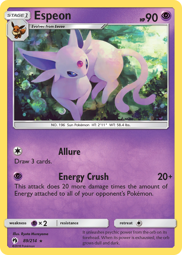 Espeon (89/214) [Sun & Moon: Lost Thunder] - Duel Kingdom