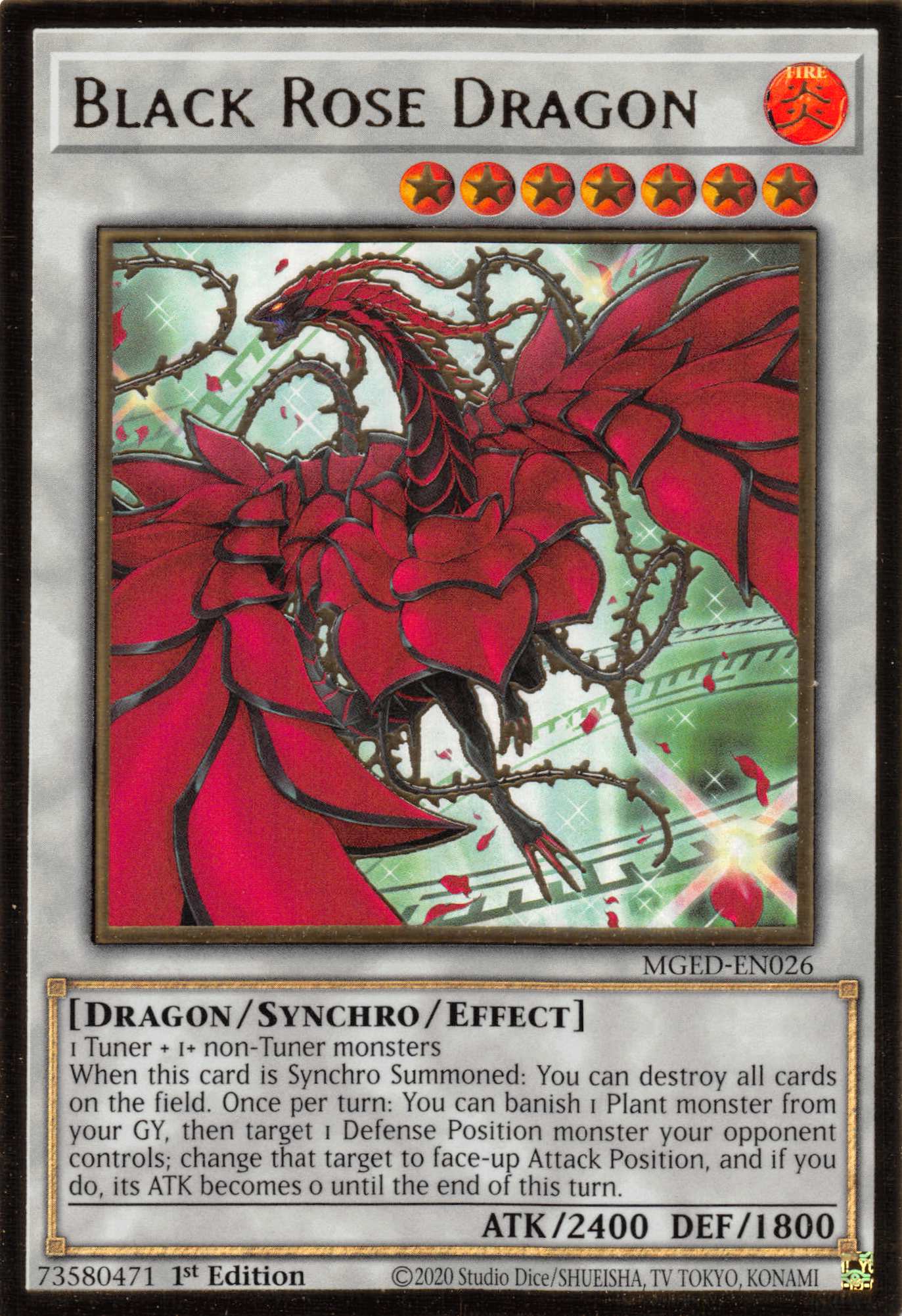 Black Rose Dragon (Alternate Art) [MGED-EN026] Gold Rare - Duel Kingdom