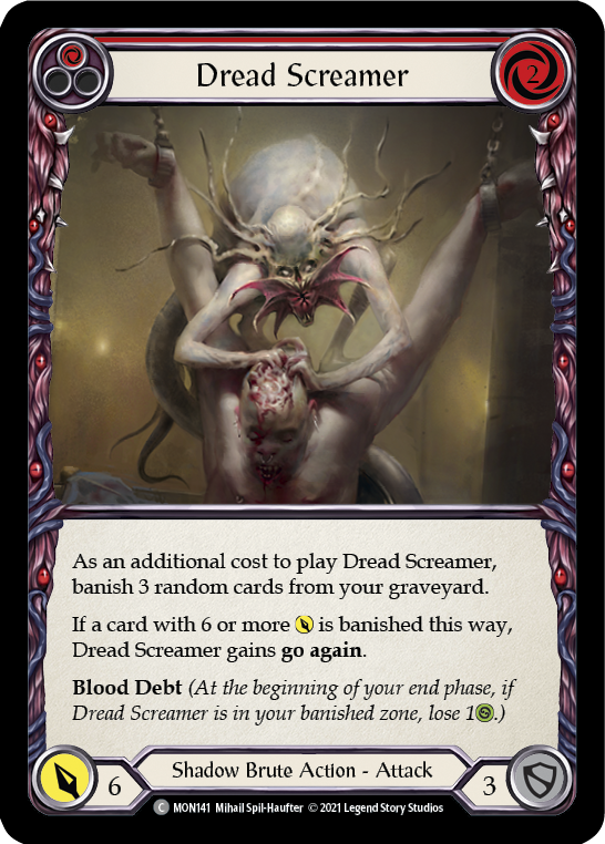 Dread Screamer (Red) [MON141] 1st Edition Normal - Duel Kingdom