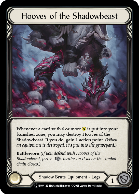 Hooves of the Shadowbeast (Rainbow Foil) [U-MON122-RF] Unlimited Rainbow Foil - Duel Kingdom