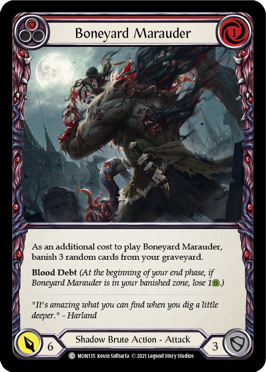 Boneyard Marauder (Red) [MON135] 1st Edition Normal - Duel Kingdom