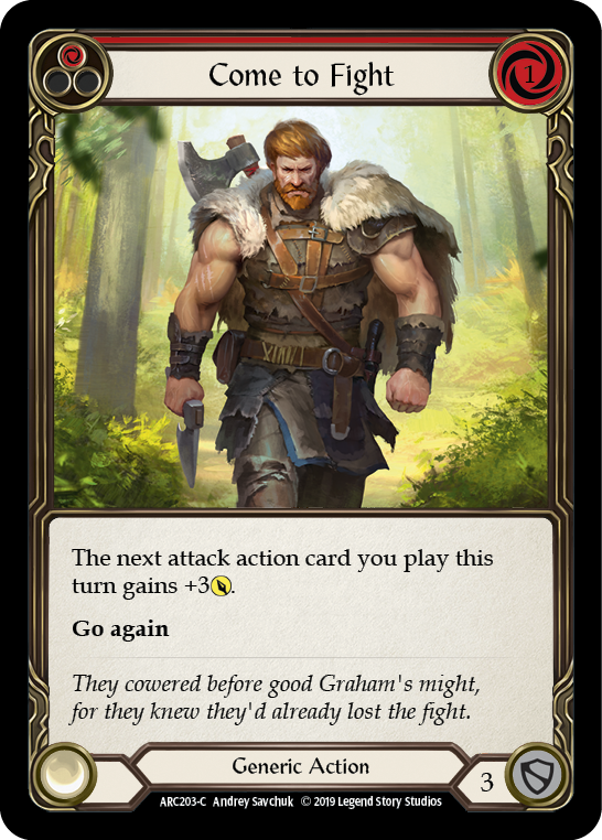 Come to Fight (Red) [ARC203-C] 1st Edition Rainbow Foil - Duel Kingdom