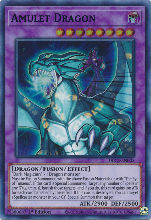 Amulet Dragon (Blue) [DLCS-EN005] Ultra Rare - Duel Kingdom