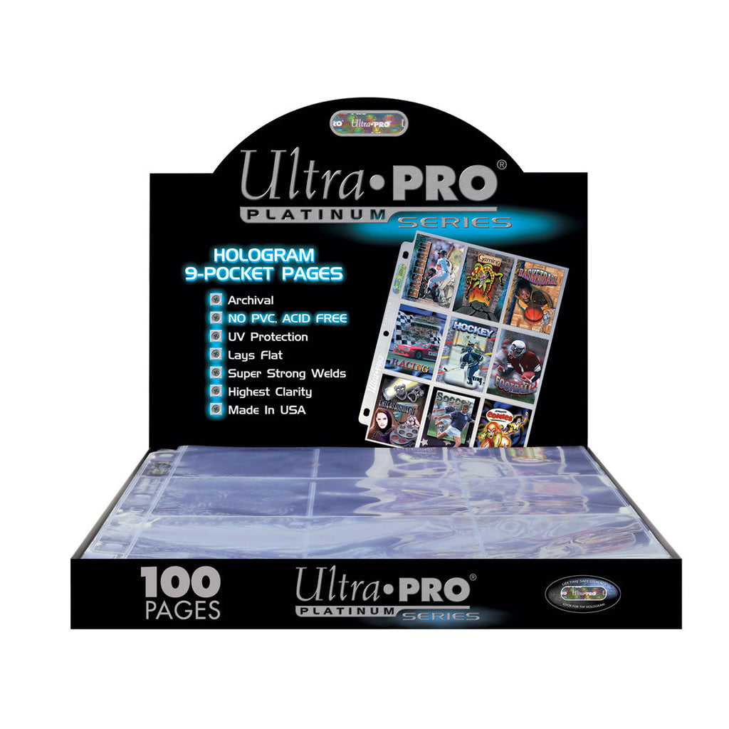 100ct 9-Pocket Platinum Pages for Standard Size Cards