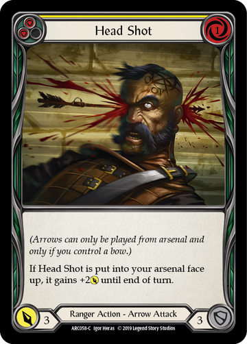 Head Shot (Yellow) [ARC058-C] 1st Edition Normal - Duel Kingdom