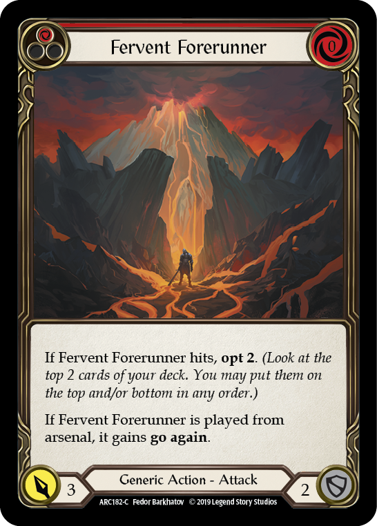 Fervent Forerunner (Red) [ARC182-C] 1st Edition Normal - Duel Kingdom