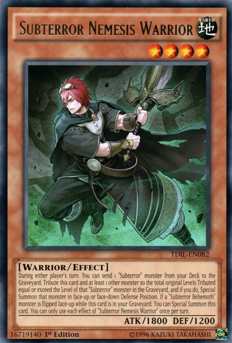 Subterror Nemesis Warrior [TDIL-EN082] Rare - Duel Kingdom