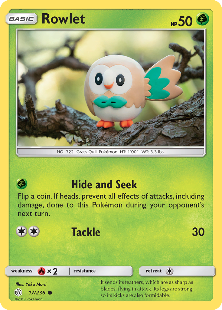 Rowlet (17/236) [Sun & Moon: Cosmic Eclipse] - Duel Kingdom