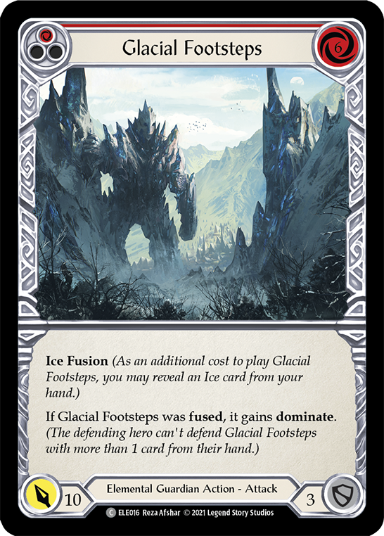 Glacial Footsteps (Red) [ELE016] 1st Edition Normal - Duel Kingdom