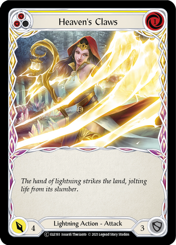 Heaven's Claws (Yellow) [U-ELE193] Unlimited Rainbow Foil - Duel Kingdom