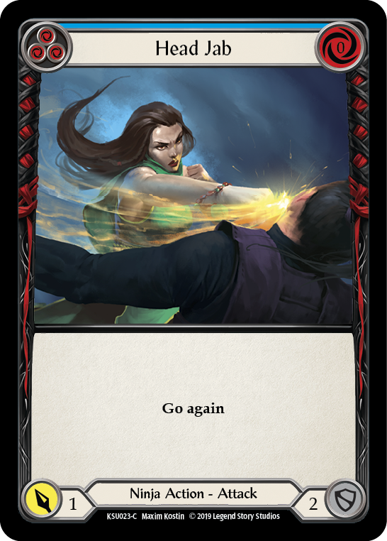 Head Jab (Blue) [KSU023-C] 1st Edition Normal - Duel Kingdom
